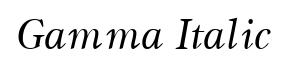 Gamma Italic