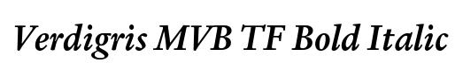 Verdigris MVB TF Bold Italic