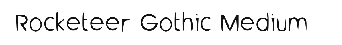 Rocketeer Gothic Medium original font preview