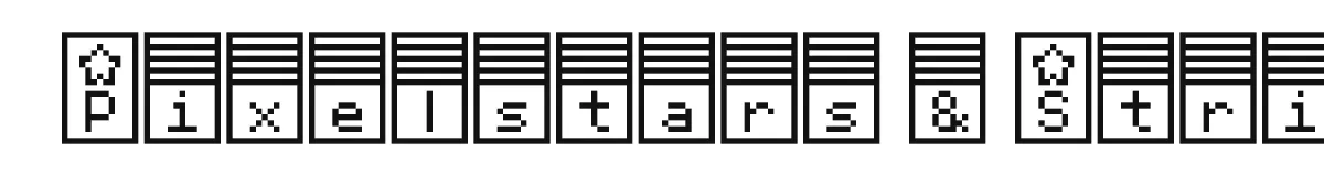 Pixelstars & Stripes Regular original font preview