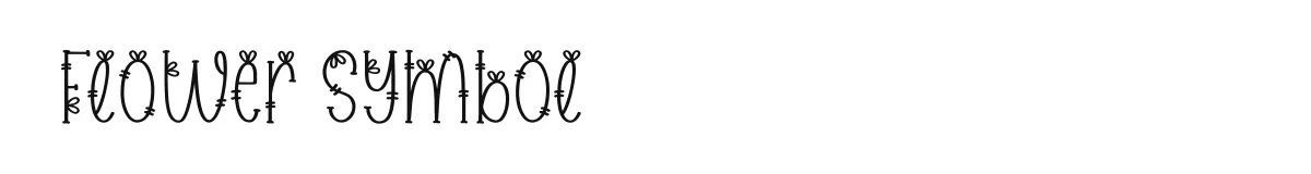 Flower Symbol font preview