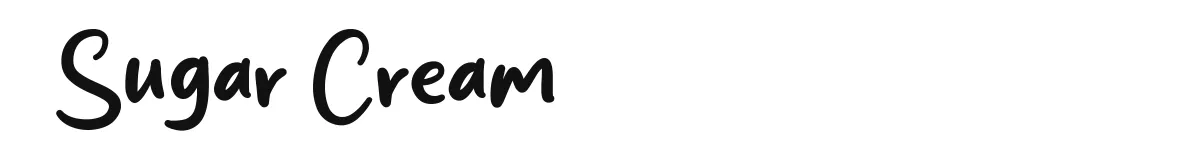 Sugar Cream font preview