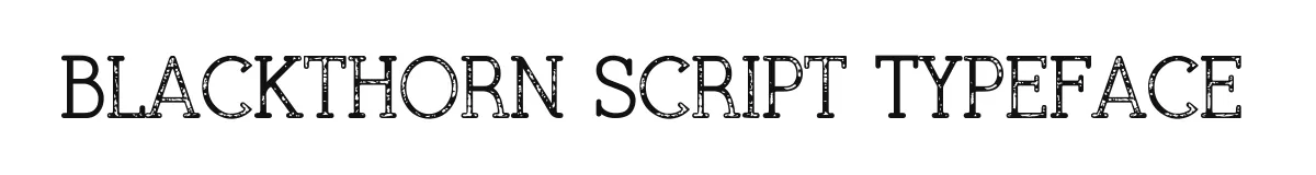 Blackthorn Script Typeface font preview
