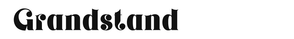 Grandstand font preview