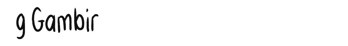 g Gambir original font preview