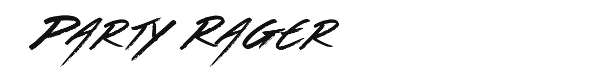 Party Rager font preview