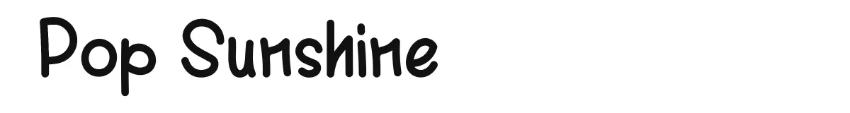 Pop Sunshine original font preview