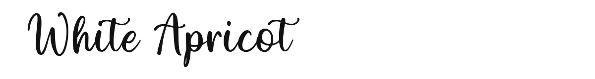 White Apricot font preview