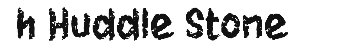 h Huddle Stone font preview