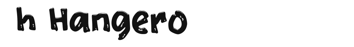 h Hangero original font preview