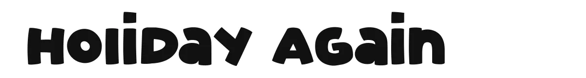 Holiday Again font preview