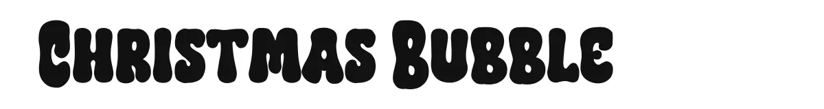 Christmas Bubble font preview