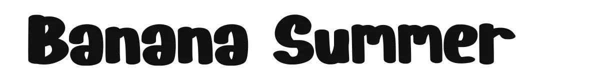 Banana Summer font preview