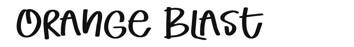 Orange Blast font preview