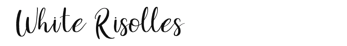 White Risolles font preview