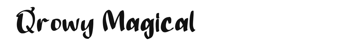 Qrowy Magical original font preview