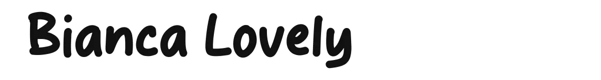 Bianca Lovely font preview