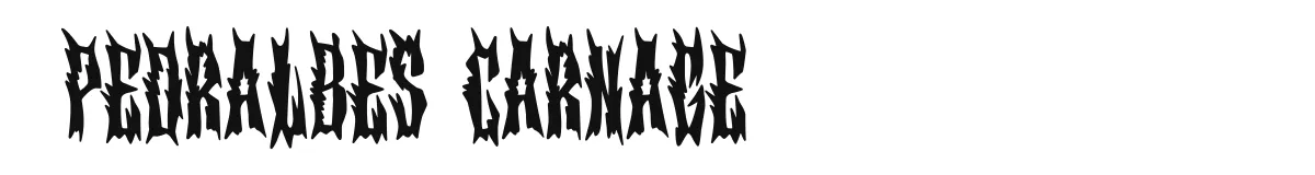 Pedralbes Carnage font preview