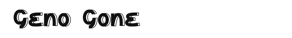 Geno Gone font preview
