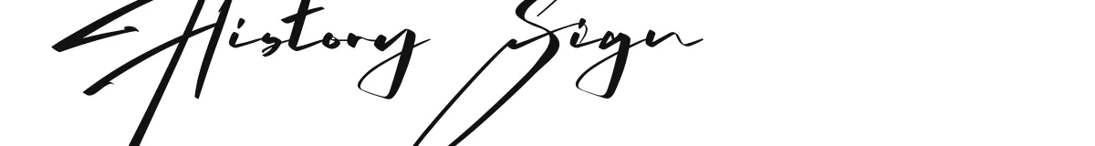 History Sign font preview
