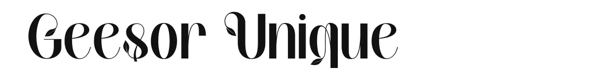 Geesor Unique font preview