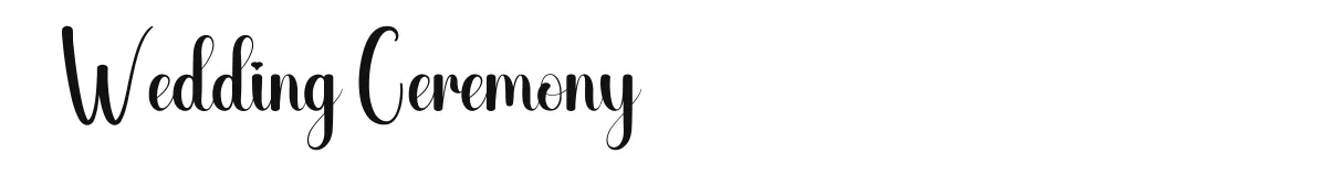 Wedding Ceremony original font preview