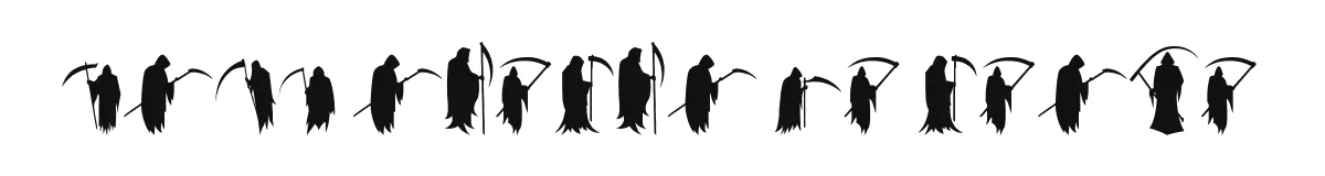 Grim Reaper La Parca original font preview