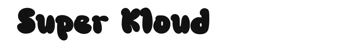 Super Kloud original font preview