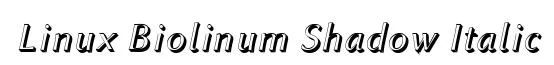 Linux Biolinum Shadow Italic