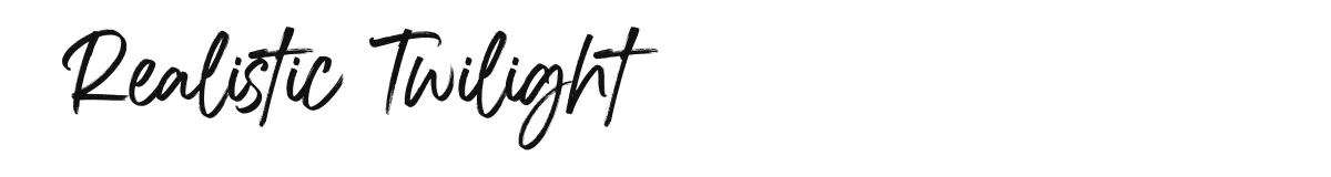 Realistic Twilight font preview