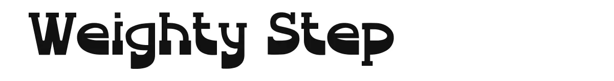 Weighty Step original font preview