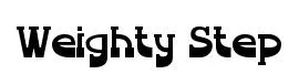 Weighty Step original font preview