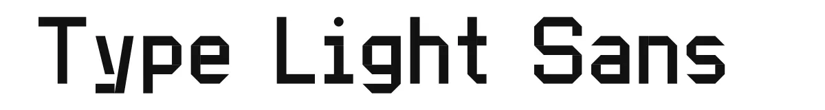 Type Light Sans font preview