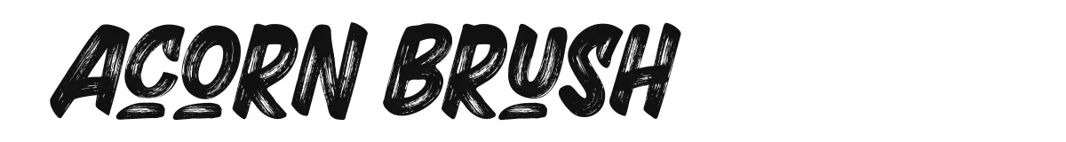 Acorn Brush font preview