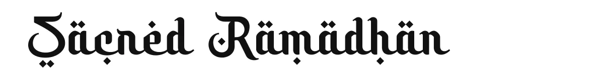 Sacred Ramadhan font preview