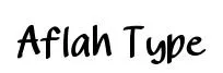 Aflah Type font preview