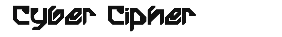 Cyber Cipher original font preview