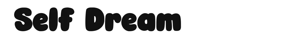Self Dream original font preview