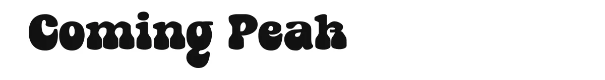 Coming Peak original font preview