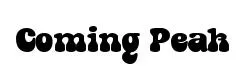 Coming Peak font preview