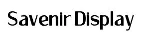 Savenir Display font preview