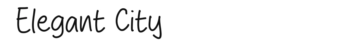 Elegant City original font preview