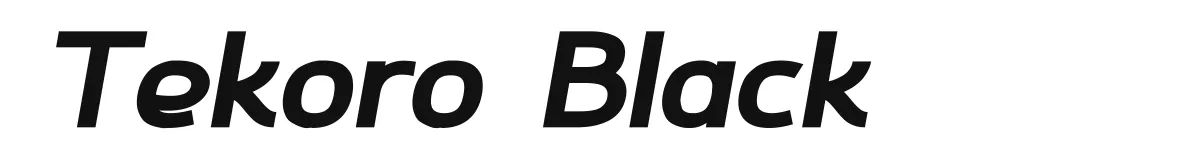 Tekoro Black original font preview