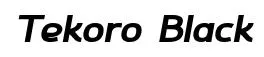Tekoro Black font preview