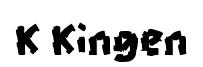 K Kingen original font preview