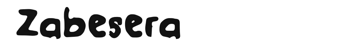 Zabesera original font preview