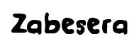 Zabesera font preview