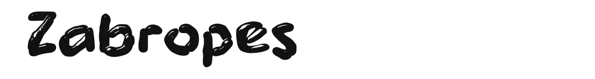 Zabropes original font preview