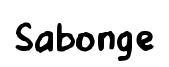 Sabonge original font preview