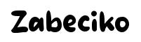 Zabeciko original font preview
